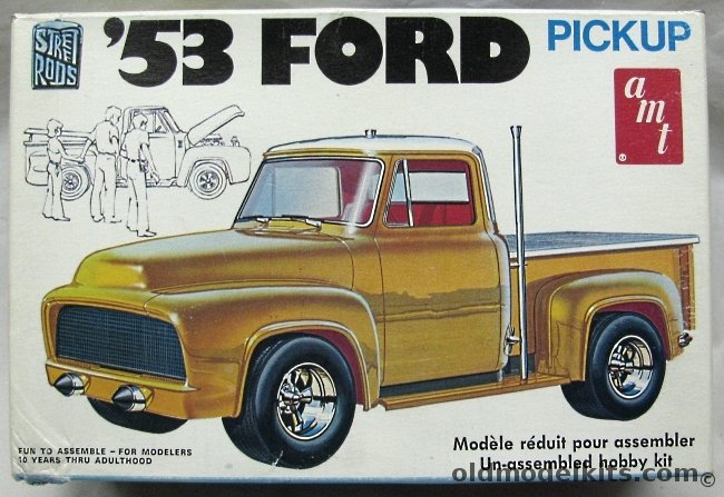 AMT 1/25 1953 Ford Pickup Truck - Stock or Street Rod - Bagged, T410 plastic model kit